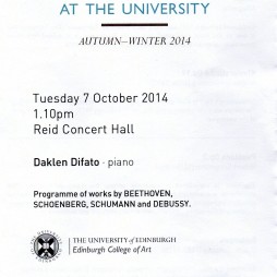Concerto Edimburgo 07 ottobre 2014